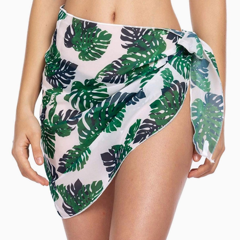 EKOUAER Chiffon Pareo Beach Wrap Sarong Swimsuit Coverup NWT size XXL